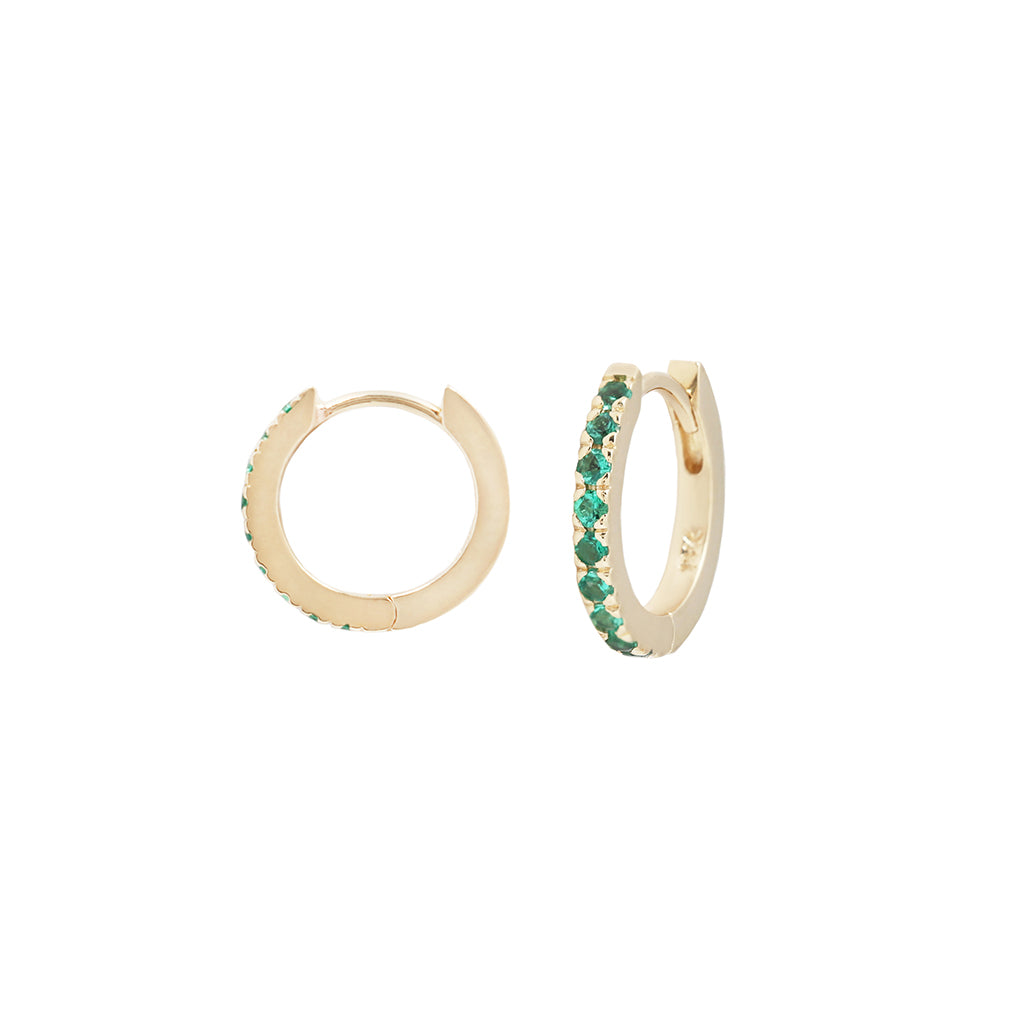 Snuggie Hoop - Emerald Half Pavé