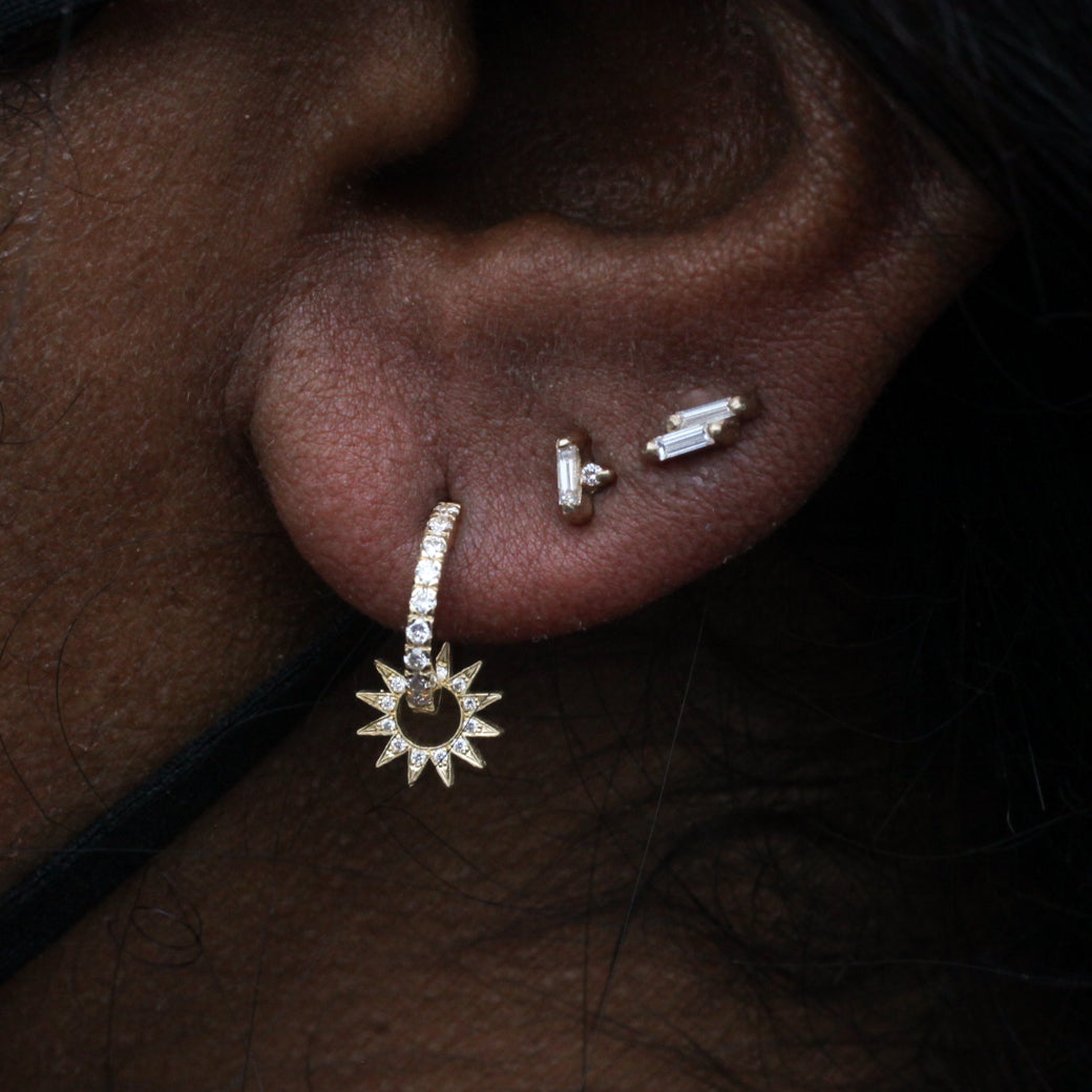 diamond hoop earring