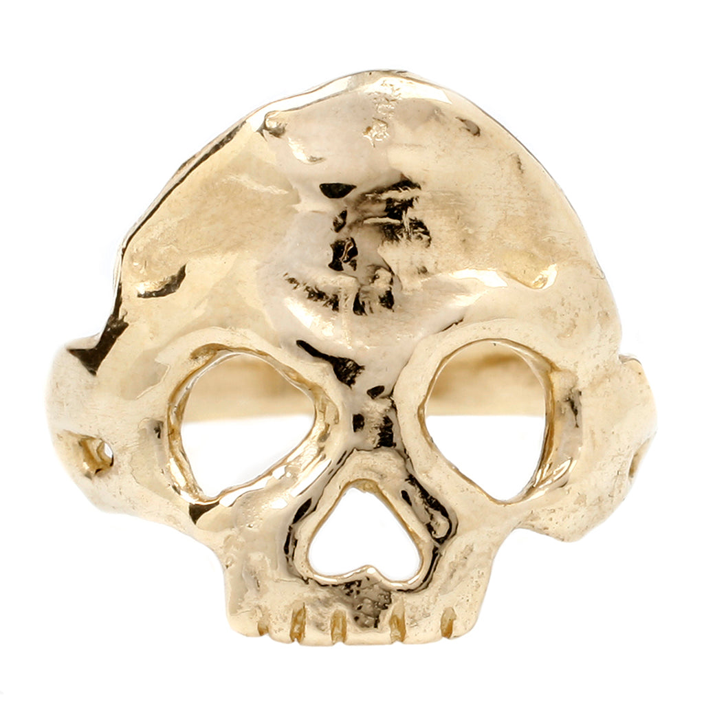 dust to dust margaret cross skull ring on a white background