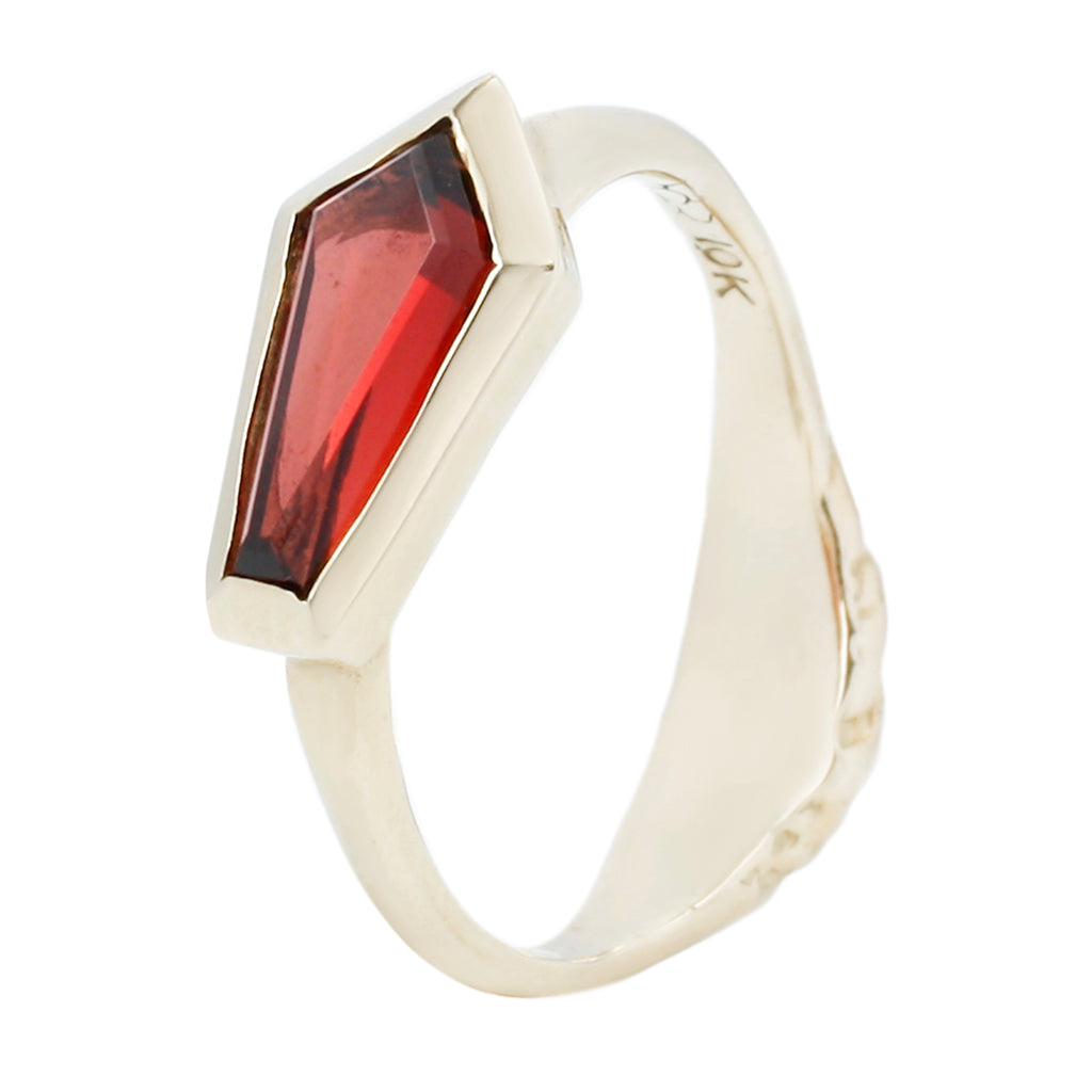 Stone Coffin Ring