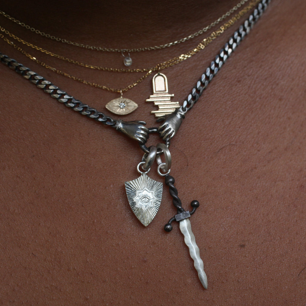 Wavy Dagger Charm
