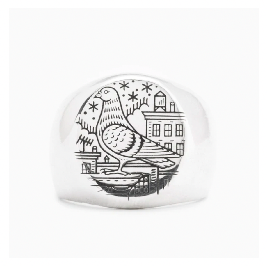 Pigeon Signet Ring